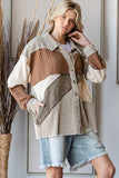 OLI115 - MOCHA COLORBLOCK JACKET -