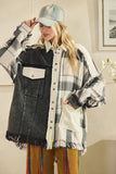 OLI119 - BLK/WHT MIX SHACKET