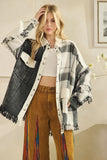 OLI119 - BLK/WHT MIX SHACKET