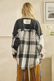 OLI119 - BLK/WHT MIX SHACKET