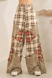 OLI126 - PLAID/LEOPARD PANTS -