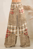 OLI126 - PLAID/LEOPARD PANTS -