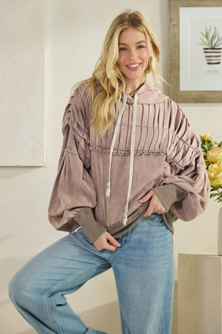 OLI131 - QUILTED HOODIE -