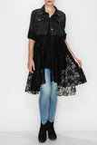 ORI102 - BLK DENIM LACE JACKET