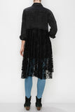 ORI102 - BLK DENIM LACE JACKET