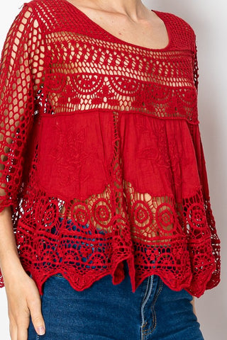 ORI107 - OVERSIZED CROCHET TOP