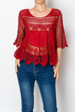 ORI107 - OVERSIZED CROCHET TOP