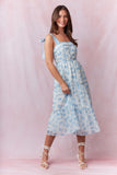 PLC106 - BLUE FLORAL DRESS -