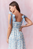 PLC106 - BLUE FLORAL DRESS -