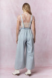 PLC110 - DENIN JUMPSUIT W/BOWS -