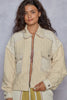 POL123 - CREAM QUILTED JACKET -