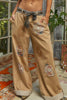 POL129 - FLORAL PATCH WORK PANTS -