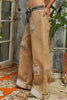 POL129 - FLORAL PATCH WORK PANTS -