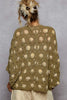POL131 - OLIVE FLORAL CROCHET CARDIGAN