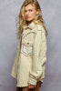 POL136 - CREAM QUILTED SHACKET