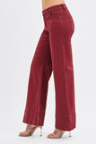 RIS114 - WINE WIDE LEG JEAN