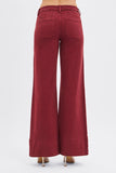RIS114 - WINE WIDE LEG JEAN