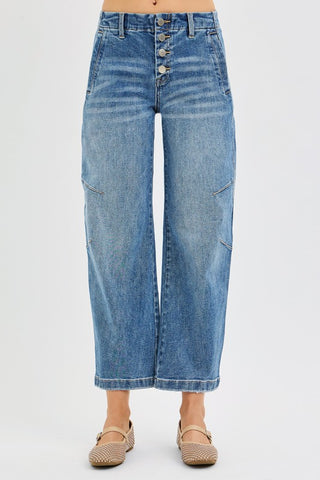 RIS115 - DENIM BARREL JEANS