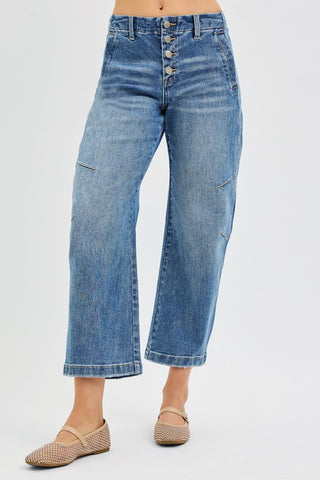 RIS115 - DENIM BARREL JEANS