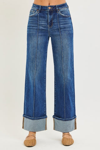 RIS121 - H/R SEAM CUFFED JEANS