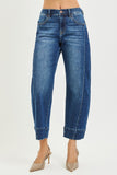 RIS122 - SLOUCHY CROP BARREL JEAN