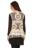 SAS110 - CROCHET VEST W/PEARLS