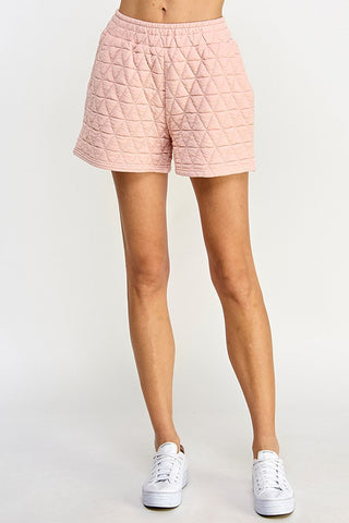SBS107 - BLUSH QUILTED SHORTS