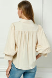 SBS111 - CREAM PUFF SLEEVE TOP