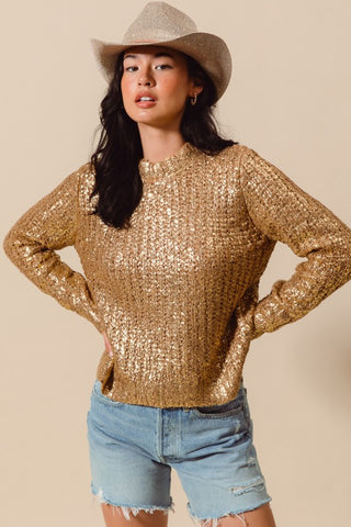 SOM105 - GOLD METALLIC SWEATER