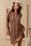 SOM110 - BROWN SWEATER DRESS