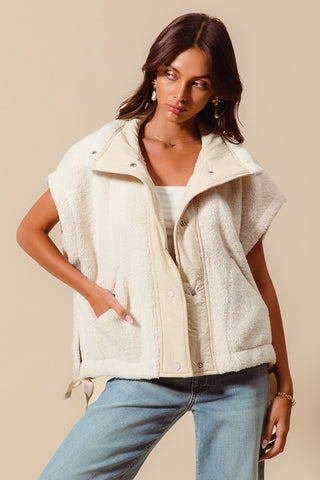 SOM112 - IVORY SHERPA VEST