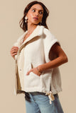 SOM112 - IVORY SHERPA VEST