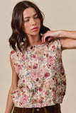 SOM119 - FLORAL SWEATER VEST -