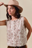 SOM119 - FLORAL SWEATER VEST -