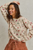 SOM120 - FLORAL CREW SWEATER -