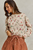 SOM120 - FLORAL CREW SWEATER -