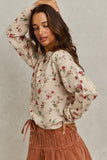 SOM120 - FLORAL CREW SWEATER -
