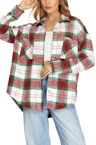 SS135 - RED/GREEN PLAID SHACKET
