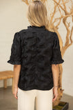VOY103 - BLACK SATIN DOT TOP