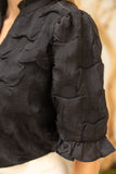 VOY103 - BLACK SATIN DOT TOP