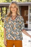 VOY104 - GREEN FLORAL TOP