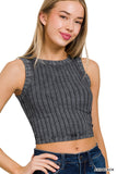 ZE312 - RIBBED CREW CAMI short