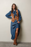 A&S104 - Camel Suede Western Vest