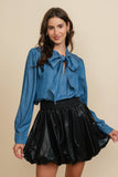 A&S103 - DENIM BLOUSE W/TIE