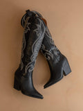 ASTRID- Black Cowboy Boots
