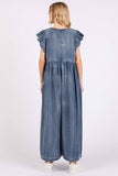 MIT106 - CHAMBRAY WIDE LEG JUMPSUIT