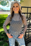 STE103 - BLK/WHITE Mesh Top