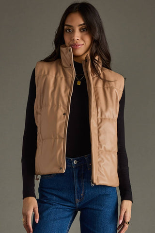PAN103 - Tan Leather Vest