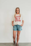HFL106 - GINGHAM NE VORY TEE