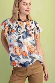GIG113 - MIX FLORAL BLOUSE